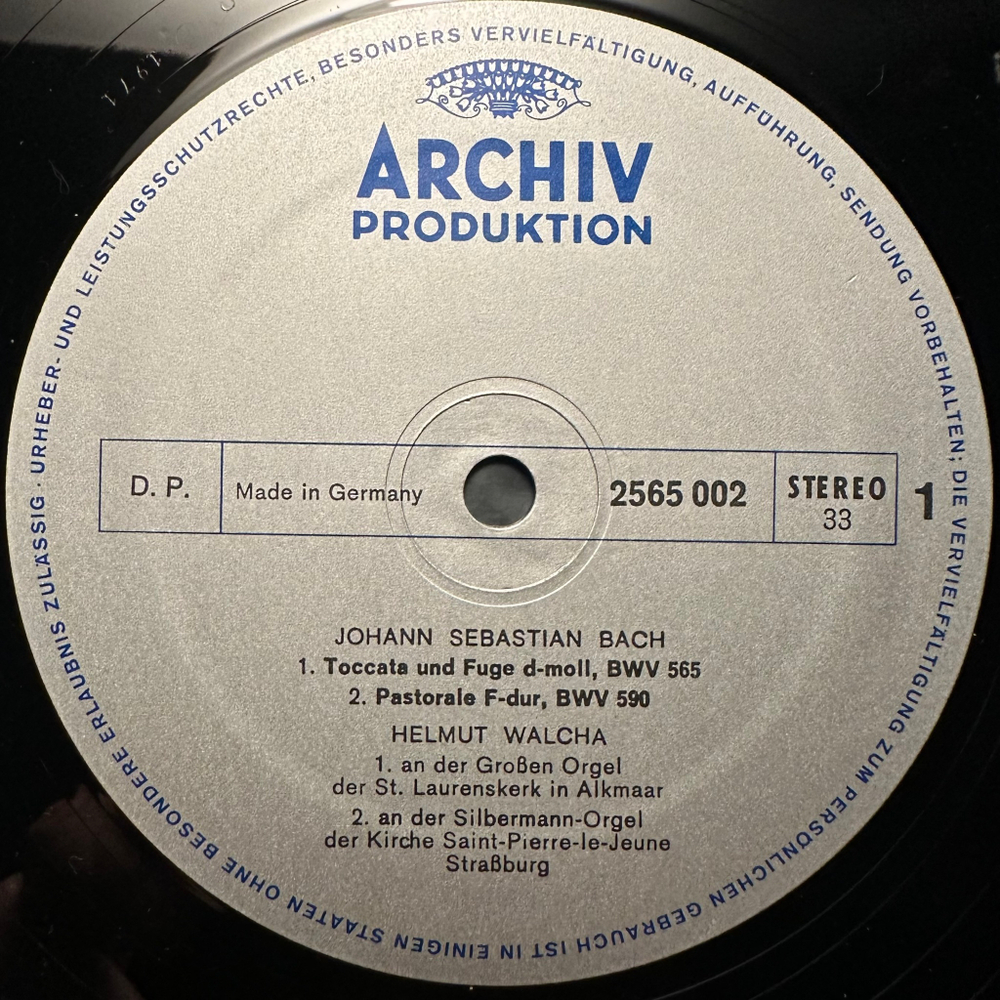 Бах, Вальха - Орган (Германия 1978г.)