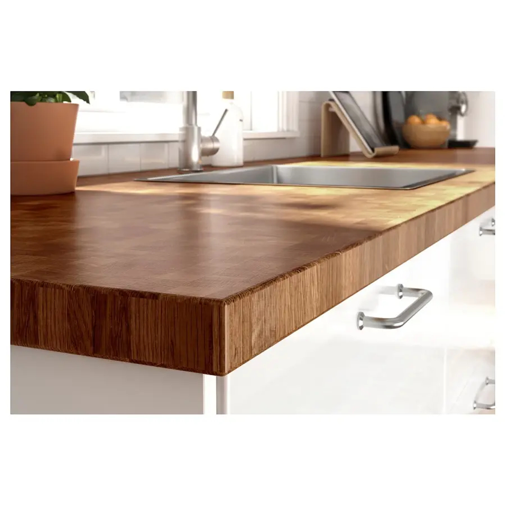 Столешница - IKEA SKOGSÅ/SKOGSA/СКОГСО ИКЕА, 246х63,5х3,8 см, коричневый