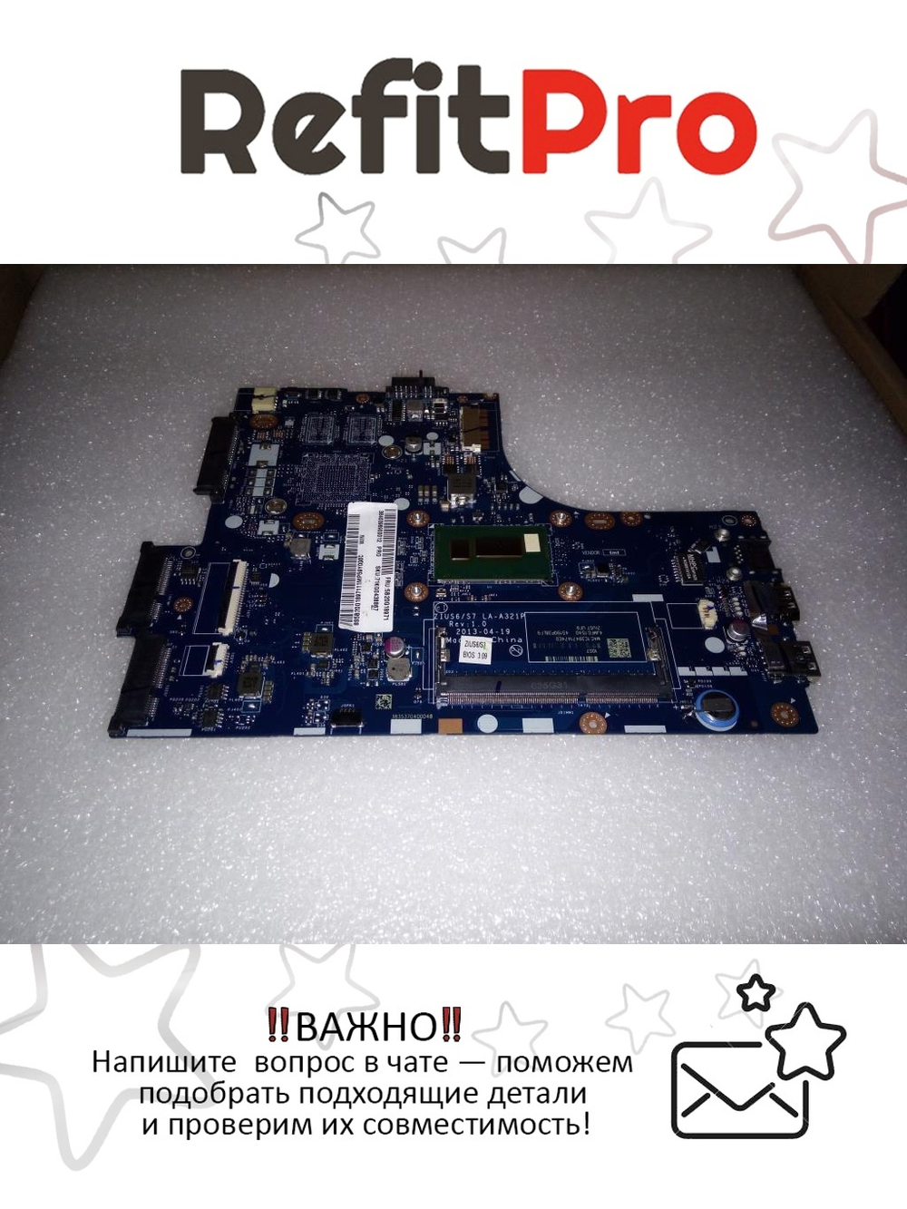 Материнская плата для ноутбука Lenovo s40-70 15W I3-4030 UMA HDMI PRO (5B20G18971), оригинал