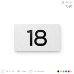 Табличка с номером 18 на дверь квартиры, для офиса, кабинета, аудитории, склада, белая 120х70 мм, Айдентика Технолоджи
