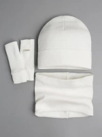 Шапка детская со снудом и митенками