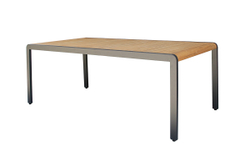 Обеденный стол из алюминия MAYA 200 см темный графит