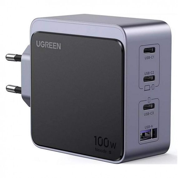 Сетевое зарядное устройство Ugreen X565 Nexode S 100W USB-A+3*USB-C GaN (35043) серый