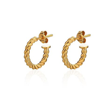 Серьги RETE RINGS позолота