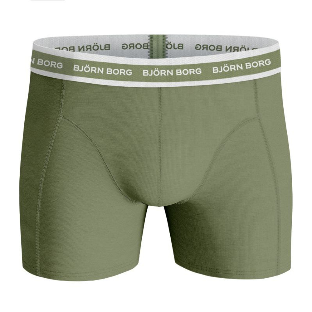 Мужские спортивные боксеры Björn Borg Shorts Sammy BB Fourflower 3P - oil green