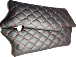 Чехлы на козырьки ВАЗ 2110, 2111, 2112 (красная нить Рубин)