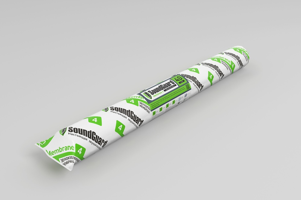 Звукоизоляционная мембрана SoundGuard Membrane 4 2500х1200х4 мм