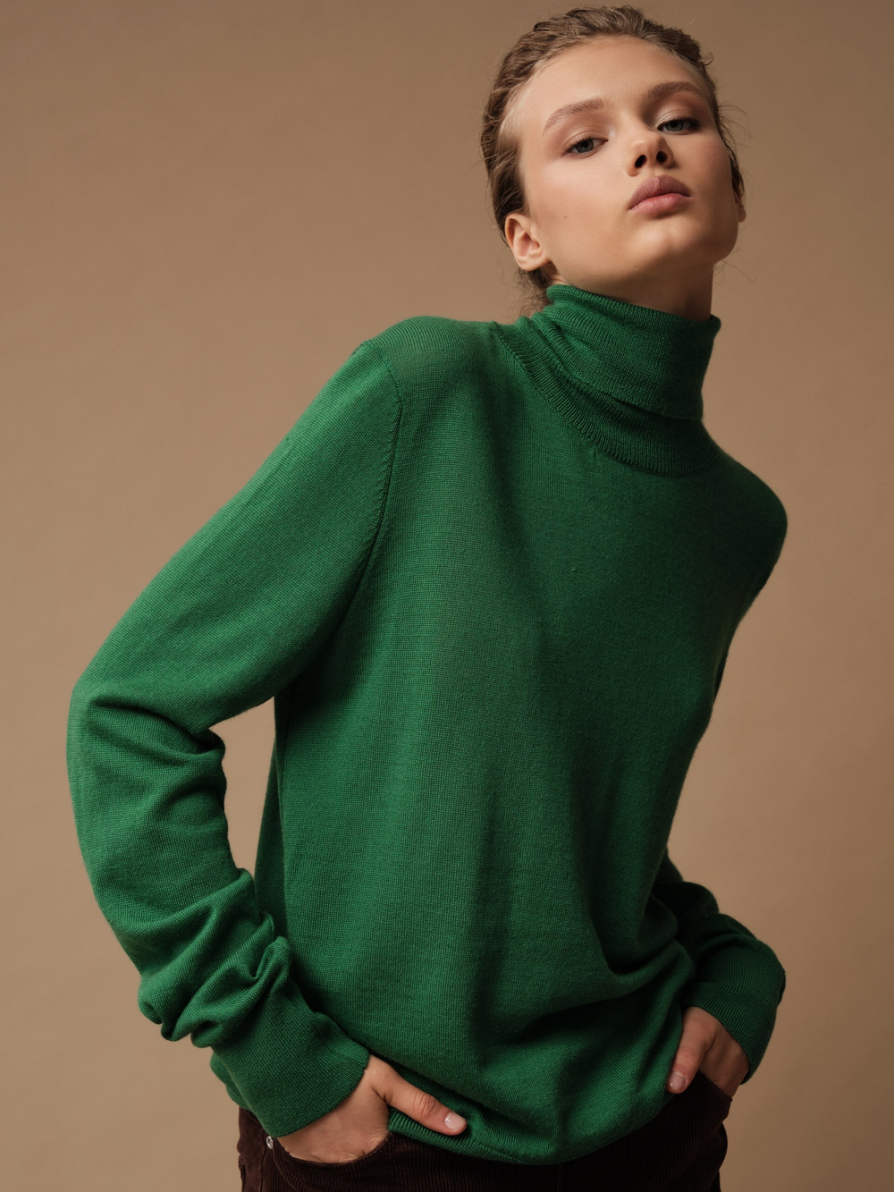 J0215 Джемпер женский, зеленый dbr (M)