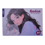 Альбом для рисования 4 вида микс 24л А4 (Funguru)