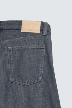 ZARA ДЖИНСЫ STRAIGHT FIT, СЕРЫЙ