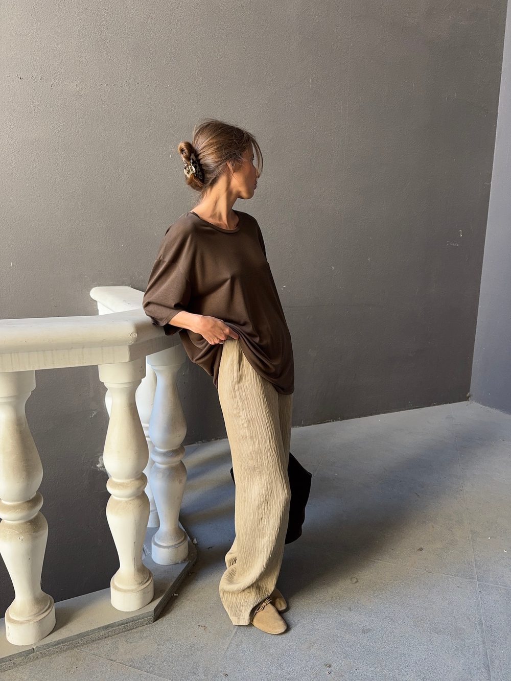 брюки MIO темный экрю