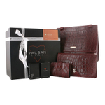 Комплект женская сумка с кошельком и визитницей Yalsan Leather натуральная кожа Иран RAD-CHN-056-GC 623