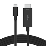 Кабель-адаптер Belkin Connect USB-C — HDMI 2.1 (2 м) (AVC012) Пассивный кабель. Разрешение — до 8K 60 Гц и 4K 144 Гц. Есть поддержка HDR10+