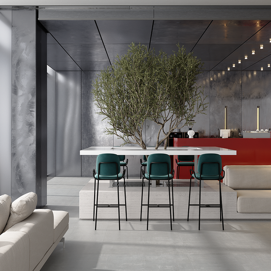 Стул барный ror, 2 frame, велюр, черный/серый