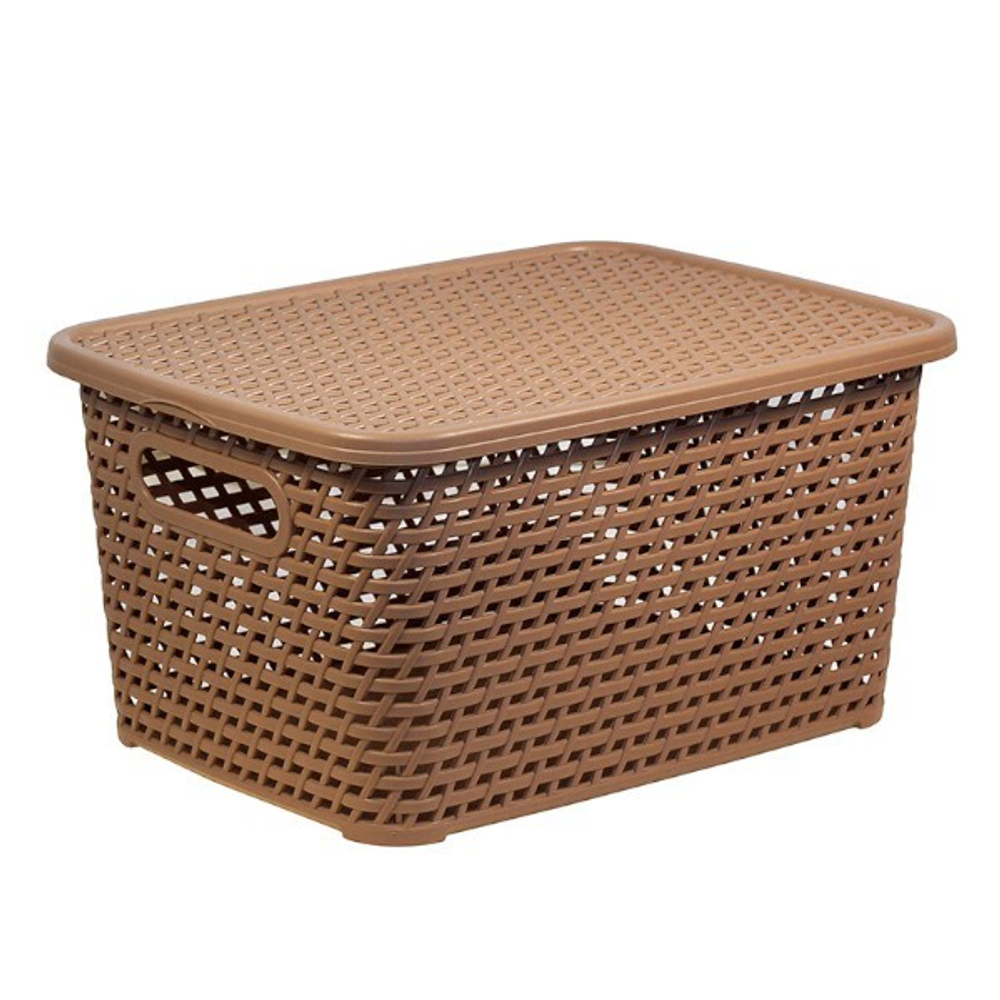 Ящик РОТАНГ с крышкой 13л. 370*280*190мм М2375