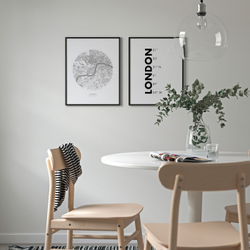 IKEA BILD  (ИКЕА БИЛД)  -  Плакат, план города, Лондон, 40x50 см.
