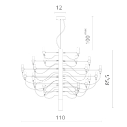 Люстра подвесная Divinare Molto 8030/02 LM-50