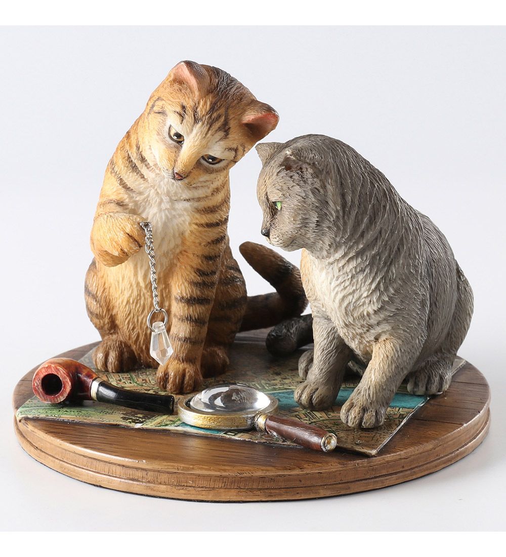 Veronese WS-1353 Статуэтка «Пара котов - Purrlock Holmes» (Лиза Паркер)
