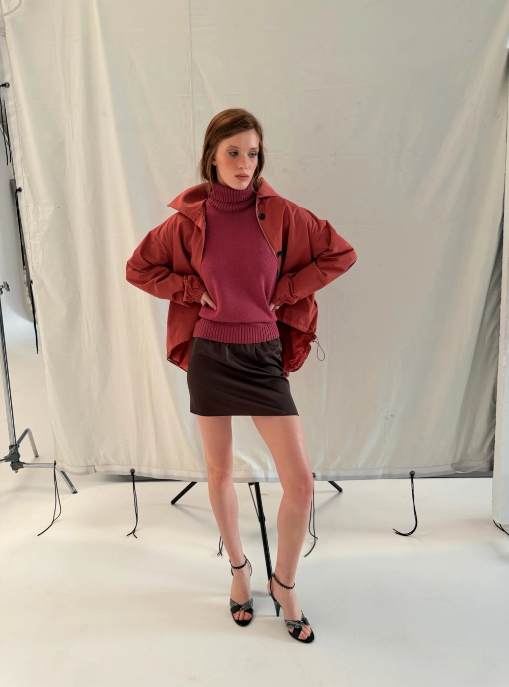 Мини из шелка шоколад