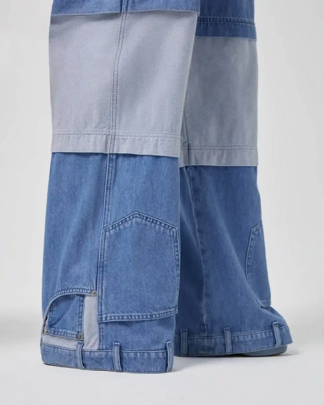 Джинсы-коллаж