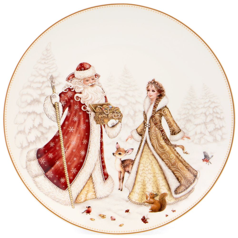 ТАРЕЛКА ЗАКУСОЧНАЯ LEFARD "МОРОЗКО" 20,5 СМ (КОР=18ШТ.)