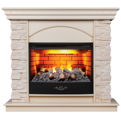 Электрокамин RealFlame Elford WT белый дуб с очагом 3D Firestar 25,5