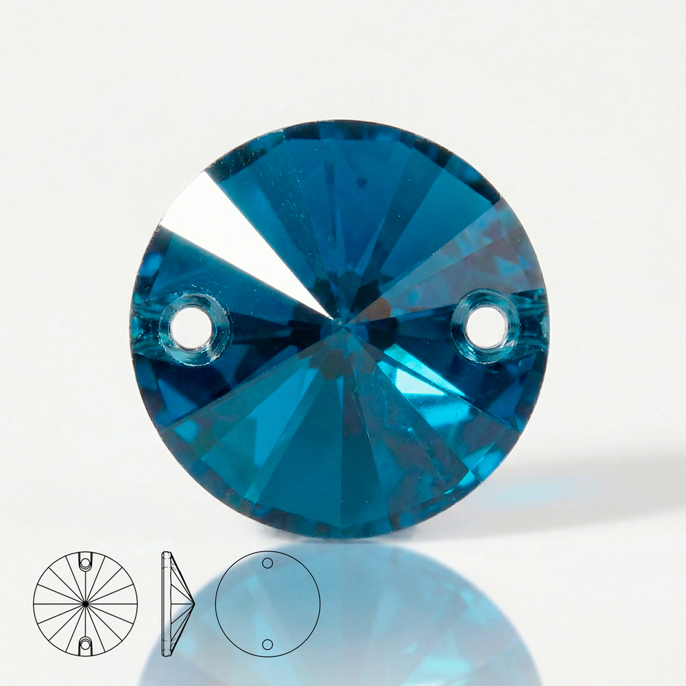 Пришивные стеклянные стразы (Blue Lake) Rivoli