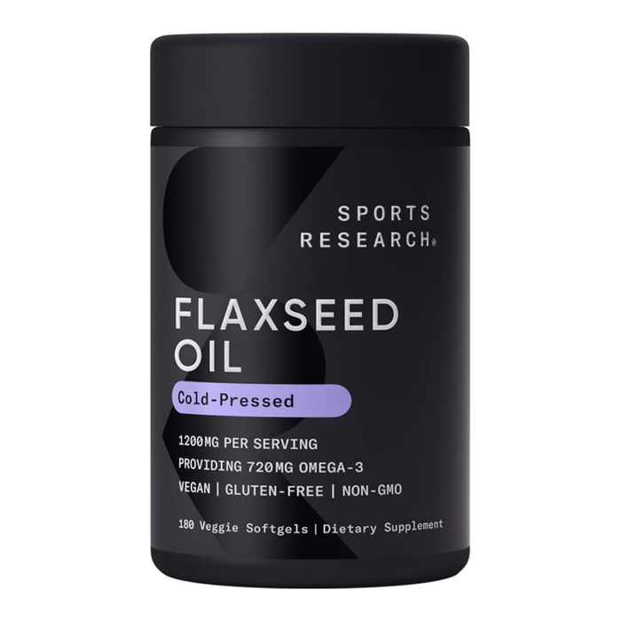 Льняное масло, Flaxseed Oil, Sports Research, 180 капсул