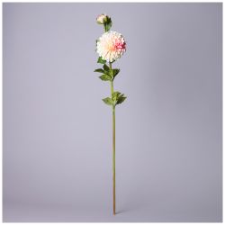 ЦВЕТОК ИСКУССТВЕННЫЙ ГЕОРГИНА ДЛИНА=80СМ , ЦВЕТ ВАНИЛЬНЫЙ МАЛ.УП.=36ШТ