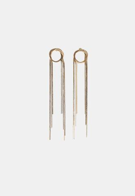 STRADIVARIUS Каскадные серьги-цепочки, золотой