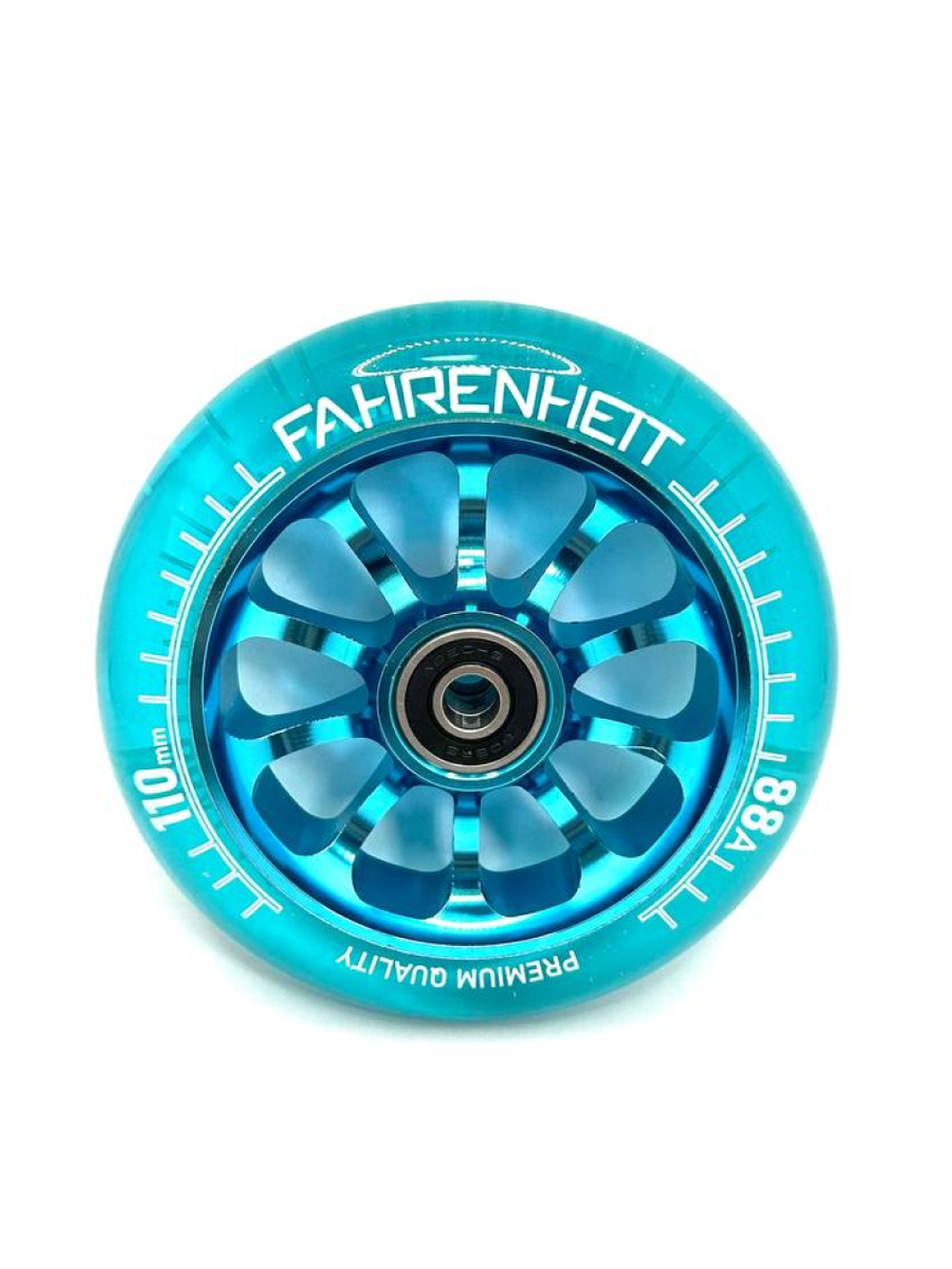 Колесо Fahrenheit 110*24 mm 10-Spoked, голубой/прозрачный голубой