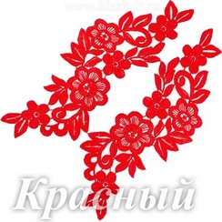 Лейсы кружевные, Красный (модель F212)