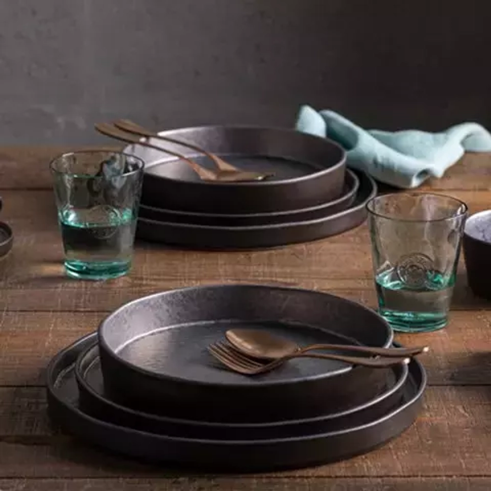 Тарелка 27.2см Costa Nova Lagoa черная