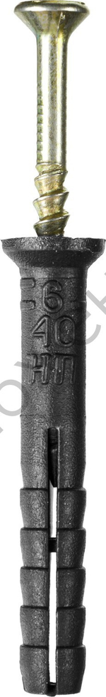 STAYER 6 x 40 мм, потайный бортик, дюбель-гвоздь полипропиленовый, 125 шт (30645-06-040)