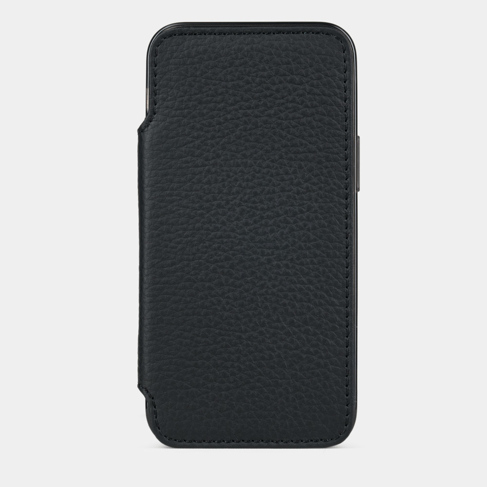 Чехол кожаный Benoit для iPhone 12 Mini цвета черный