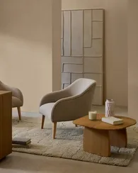 Большая картина Klis, 200х120 см, белый лен