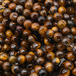 Тигровый глаз натуральный эконом, 6,5мм, шар