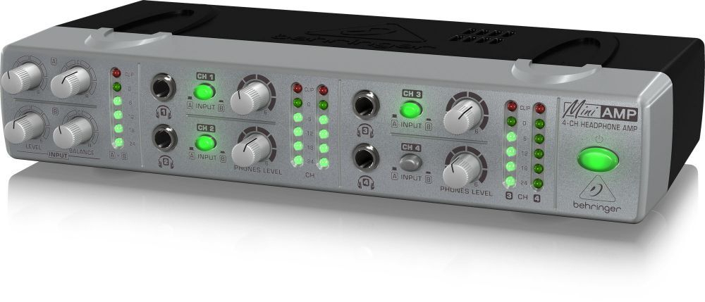 Behringer AMP800 компактный 4-канальный усилитель для стереонаушников__1