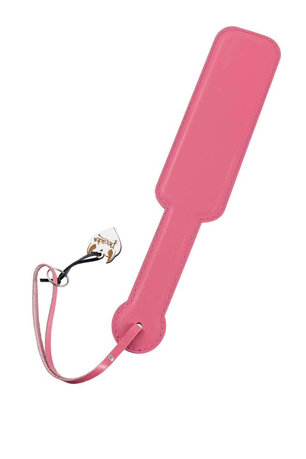 Розовый кожаный пэддл - 37 см. (Цвет: розовый)