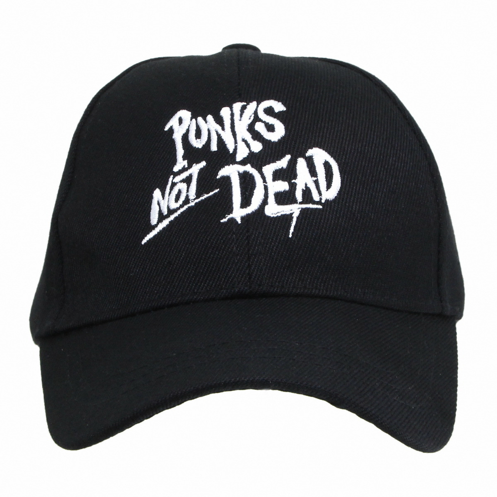 Бейсболка текстильная с вышивкой Punks Not Dead