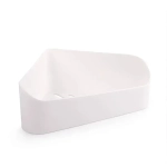 Полка для ванной комнаты угловая (на скотче) (белый)