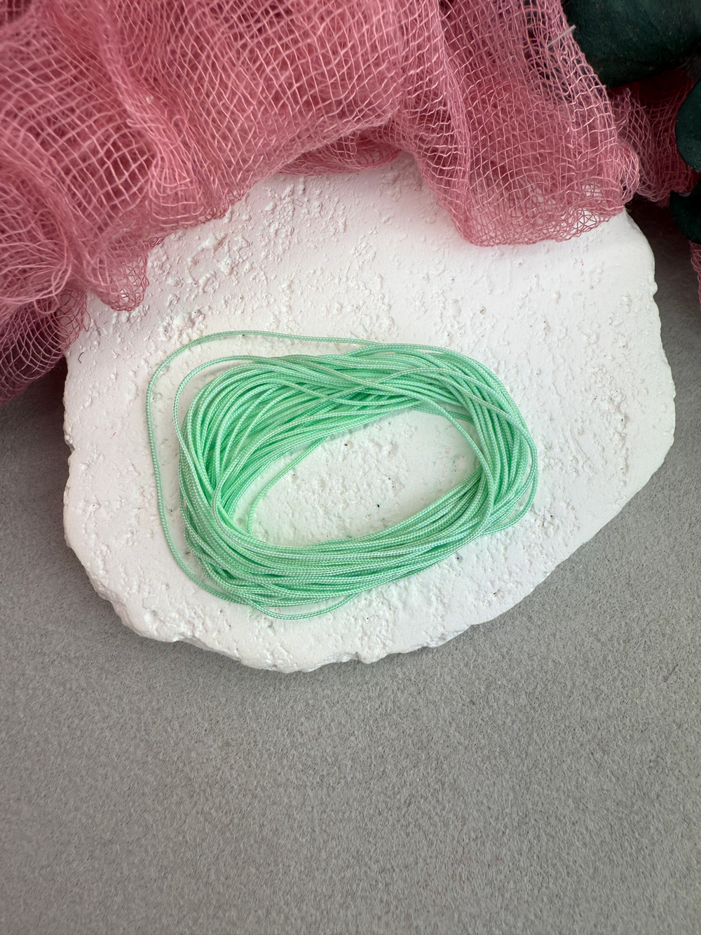 Шнур для плетения браслетов 0,6 мм, Ментол (5 м)