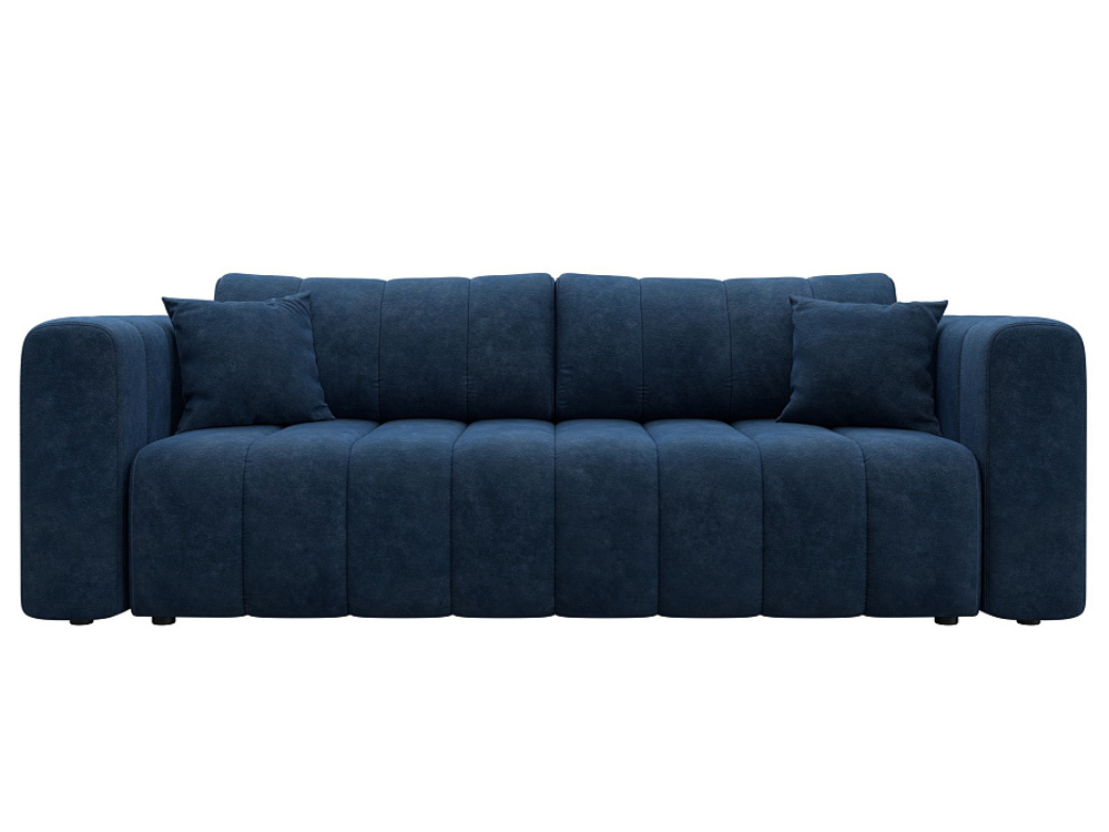 Диван прямой Лига-062 НПБ ВЕЛЮР BRUT 11 синий