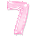 Шар фольгированный Цифра 7 100 см (Розовый)