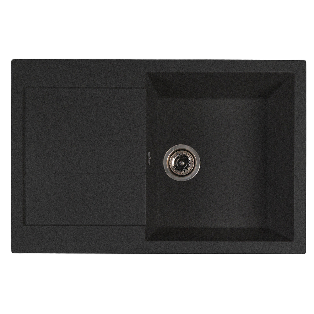 Мойка ML-GMS107 СТАНДАРТ с крылом, черный (308), 770*493*190мм