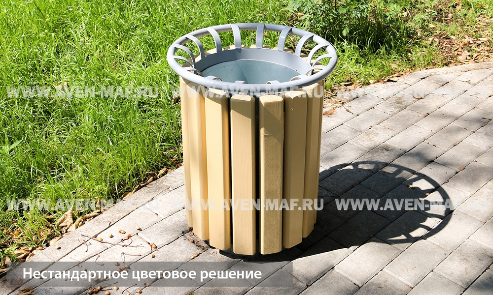 Металлическая урна для мусора