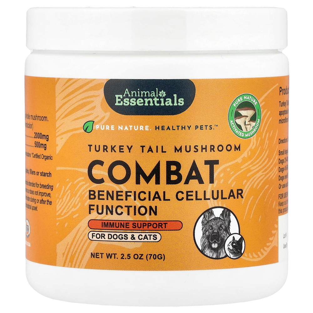 Animal Essentials, трутовик разноцветный, грибной гриб, для собак и кошек, 70 г (2,5 унции)