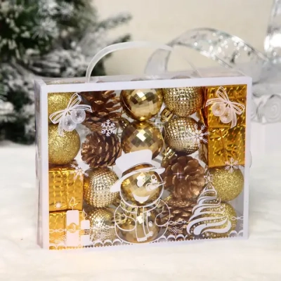 Набор украшений «Карнавал» 4 см, Золото, шампань