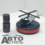 Ароматизатор-игрушка -на торпеду- Вертолет - солн батар (жидк)- YC-37RD Red