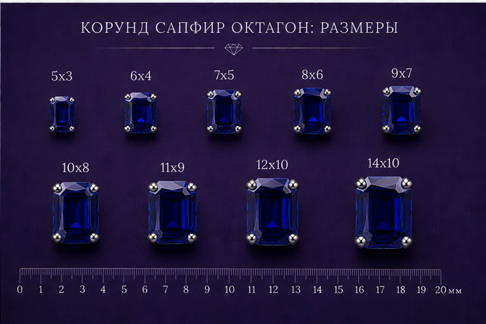Корунд Сапфир Октагон